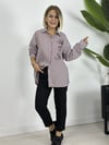 7493 GÖĞÜS BONCUK İŞLEME, ÇİZGİLİ GÖMLEK