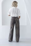 7613 LEOPAR WİDE LEG JEAN PANTOLON