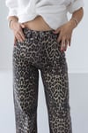 7613 LEOPAR WİDE LEG JEAN PANTOLON