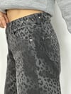 7639 BEL VE CEP TROKLU WİDE LEG LEOPAR DESEN PANTOLON
