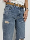 8044 Sıvama Taşlı, Yıpratmalı Jean Pantolon