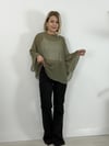 8156 Yarasa Kol, Bisiklet Yaka, Şifon Bluz