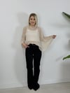8156 Yarasa Kol, Bisiklet Yaka, Şifon Bluz