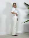 8158 Zincir Kemerli, Ön Mini Cep Detay, Wide Leg Jean