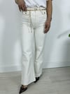 8158 Zincir Kemerli, Ön Mini Cep Detay, Wide Leg Jean