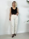 8273 Alya, Kemerli, Straight Fit Jean Pantolon
