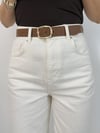 8273 Alya, Kemerli, Straight Fit Jean Pantolon
