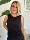 8316 KOLSUZ YAN BÜZGÜLÜ LİKRA ELBİSE