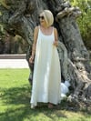 8537 Halter Yaka, Boncuklu, Askılı, Uzun Elbise