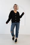 9117 SELANİK ÖRGÜ TAŞ DÜĞME HIRKA