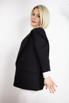 9158 ASTARI ÇİZGİLİ, RAHAT KALIP, KETEN BLAZER CEKET