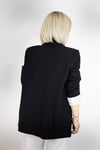 9158 ASTARI ÇİZGİLİ, RAHAT KALIP, KETEN BLAZER CEKET