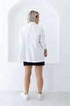 9158 KOL KATLI KETEN RAHAT KALIP BLAZER CEKET