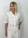 9549 Kısa Kol Gömlekli, Güpürlü,Şortlu, Pamuk Takım