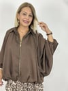 9584 YARASA KOL, FERMUARLI, ZR MODEL BOMBER SATEN CEKET