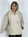 9609 OMUZ APOLETLİ, BEL KUŞAKLI, BEL BOY TRENÇKOT