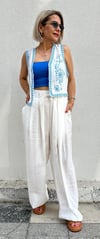 962 BEL PİLELİ BOL PAÇA PANTOLON