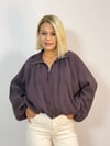 9801 Dik Yaka, Fermuarlı, Astarlı, Modal, Bomber Ceket