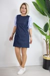 9903 KOL POPLİN DETAY, CEPLİ, JEAN ELBİSE