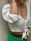 HELENA ÖN DÜĞMELİ BAĞLAMALI CROP