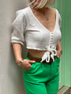 HELENA ÖN DÜĞMELİ BAĞLAMALI CROP