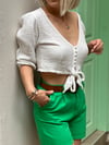 HELENA ÖN DÜĞMELİ BAĞLAMALI CROP