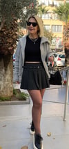 PİLİSELİ KEMERLİ ŞORT ETEK 5196