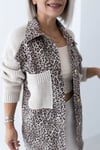 RVD LEOPAR GARNİ ÖN CEP DETAY HIRKA