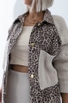 RVD LEOPAR GARNİ ÖN CEP DETAY HIRKA