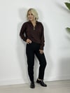 ZR65 POLO YAKA, DÜĞME DETAY, SİMLİ BLUZ