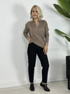 ZR65 POLO YAKA, DÜĞME DETAY, SİMLİ BLUZ