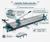 Eurostar HF16135 Profesyonel Seramik ve Granit Kesme Makinası 1350 mm