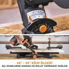 Evolution R255SMS-DB+ Kızaklı Gönye Testere 255 mm – Çift Eğimli, 2000 W, 2600 Dev/Dak