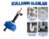 Factor CCM450A Spiral Hazneli El Tipi Kanal Açma Aleti 8 mm x 7.6 m - Lavabo Gider Tıkanıklık Açıcı Susta