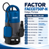 Factor FACCD750P-N Plastik Gövdeli Temiz Su Drenaj Pompası 750W