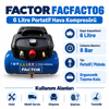 Factor FACFACTOR6  6 Litre Hava Kompresörü 8 Bar