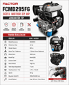 Factor FCMD295FG 22 HP Dizel Motor | Jeneratör Tip, Marşlı Konik Profesyonel Dizel Motor