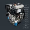 Factor FCMD295FT Marşlı Dizel Motor 22 Hp Konik Çapa Tip