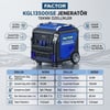 Factor KGL13500iSE 11 kW İnvertörlü Benzinli Jeneratör Sessiz İpli Marşlı - Kesintisiz & Temiz Enerji