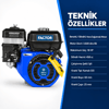 Factor MG460 18 HP Benzinli Motor – İpli Çalıştırma, Kamalı Mil