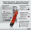 IREGA 1000V İzoleli Ayarlanabilir Kurbağacık Anahtar 10'' - 259mm