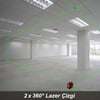 KOBB KBL34GTP Şarjlı 3X360⁰ Otomatik Hizalamalı Yeşil Çapraz Çizgi Lazer Distomat + Tripod