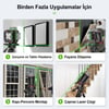 KOBB KBL36G Şarjlı LCD Ekran Otomatik Hizalamalı Yeşil Çapraz Çizgi Lazer Distomat + Uzaktan Kumanda + Taşıma Çantası