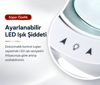 Loyka 6017 Ayaklı LED Büyüteç 5X - T5 Tekerlekli Işıklı Büyüteç