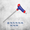 WORKPRO WP200543 T Tipi Torx Allen Anahtar Takımı 8 Parça | CR-V Çelik Uzun Delikli Profesyonel Set