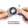 WORKPRO WP211013 Ağır Hizmet Alüminyum Gövde Açı Ayarlı Katlanır Rötuş Maket Bıçağı + 5 Adet Yedek Bıçak