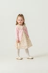 Miniksen Kız Bebek Çiçek Nakışlı Triko Ceketli Elbise-02225