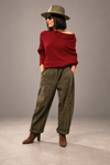 Bordo, Asimetrik Kesim Triko Bluz