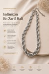 Çoklu Yaprak Detaylı Zincir Kolye