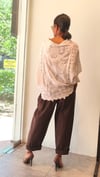 Ekru Dantel İşlemeli, Cotton Salaş Bluz